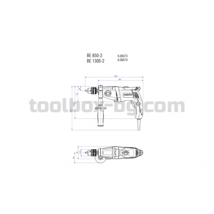 Бормашина METABO 850W METABO BE 850-2 ZKBF