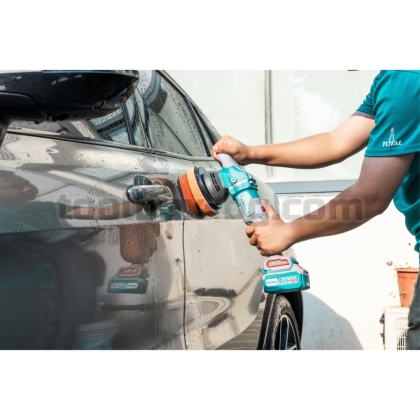 Акумулаторна безчеткова полирмашина TOTAL INDUSTRIAL, 20V, Ø 150 мм, + Батерия 1 x 4 Ah зарядно и сак