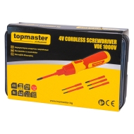 Акумулаторна Отвертка Top Master Pro VDE 1000V с Накрайници TMP