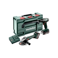 Акумулаторен Комплект Винтоверт и Ъглошлайф METABO 18V BS+W7 2Ah+4Ah