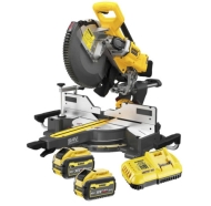 Акумулаторен Настолен Циркуляр Dewalt DCS781X2, 54 V, 305 мм, с 2 Батерии FLEXVOLT 9.0 Ah и Зарядно Устройство