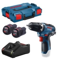 Акумулаторен винтоверт Bosch GSR 12V-35 с 2 батерии 3.0 Ah + зарядно устройство в размер L-Boxx. 