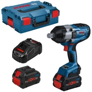 Акумулаторен ударен гайковерт Bosch BITURBO GDS 18V-1050 H 2x PC 8.0 Ah и зарядно устройство в Куфар L-BOXX