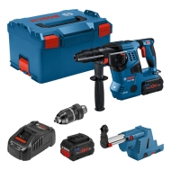 Акумулаторен перфоратор Bosch GBH 18V-28 CF, SDS-Plus, 2x 8.0 Ah ProCore + GDE 18V-16 и Куфар