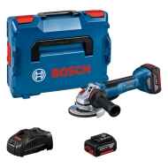 Акумулаторен ъглошлайф Bosch GWS 18V-10 P, 2x 5.0 Ah батерии + зарядно устройство в Куфар L-BOXX 136