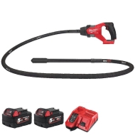 Milwaukee FUEL M18FCVN24-502 M18  безжичен вибратор за бетон, 2x 5.5 Ah HB Батерия и бързо зарядно устройство