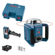 Ротационен лазер Bosch GRL 400 H с 2 батерии (LR20) + приемник в куфар