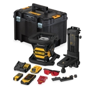 Ротационен лазер DeWALT DCE080D1RS, червен 18V, 1x 2.0 Ah батерия и зарядно устройство в TSTAK куфар