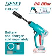 Акумулаторна водоструйка TOTAL, 20 V, 24.8 Bar, 2.8 L/min, без батерия